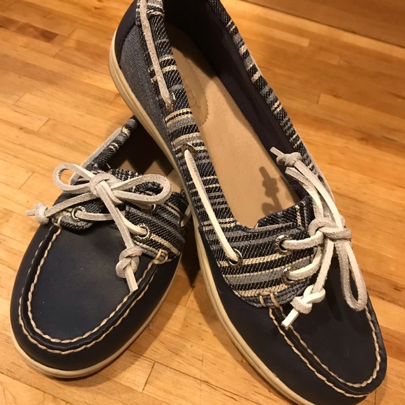 sperry denim boat shoes